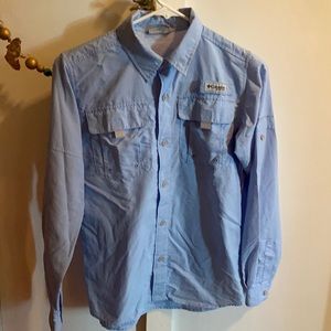 Boys Columbia PFG Button Down Size L
